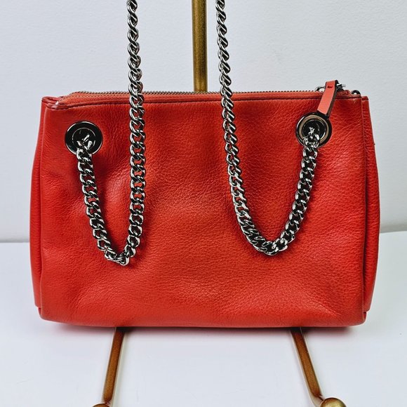 Thacker Anthropologie Capri Crossbody Multi-Compartment Zipper Top Coral Handbag - Picture 12 of 14
